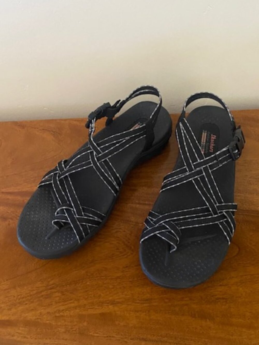 Skechers Strappy Black Sandals Size 10 Women's